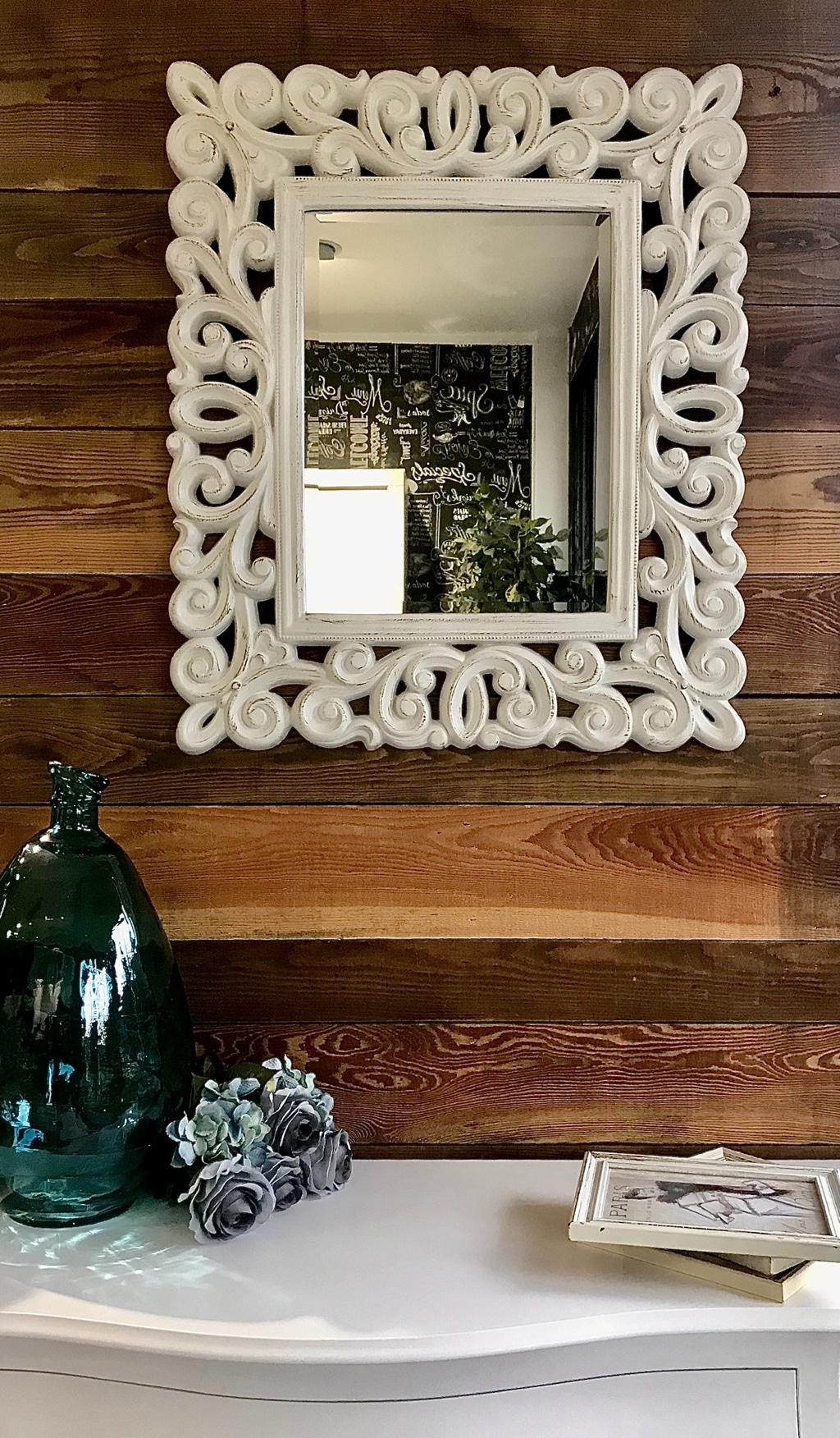 Specchio barocco Intarsiato Bianco ⋆ outlet arredamento Vesto Arredo la Casa